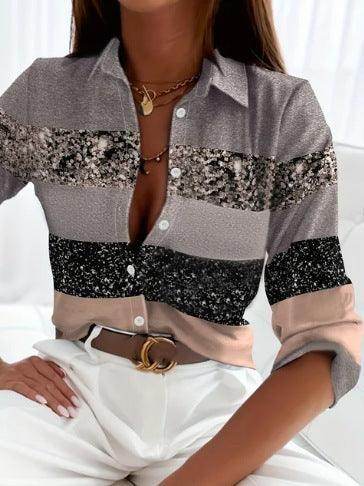 Long Sleeve Shirt Printed Women - Magellan Fashion Shop