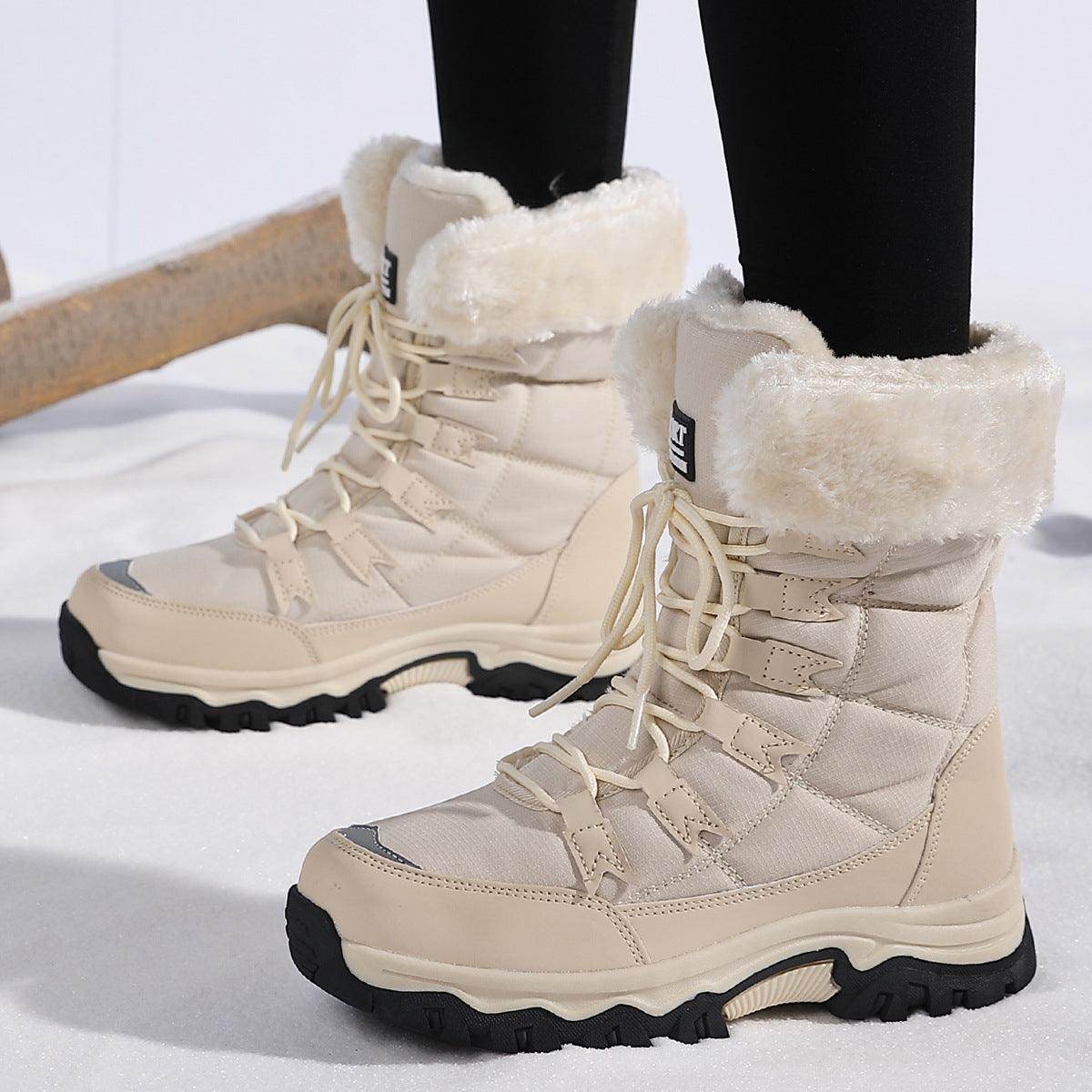 Velvet Warm Cotton Snow Boots High Cotton-padded Shoes - Magellan Fashion Shop