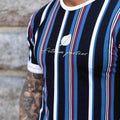 Men wearing casual fitness t-shirts in various athletic poses