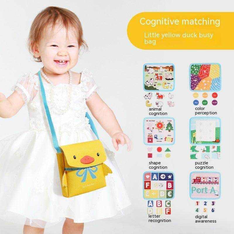 Baby Montessori Early Education Schoolbag with colorful educational toys for toddlers aged 0-3 years