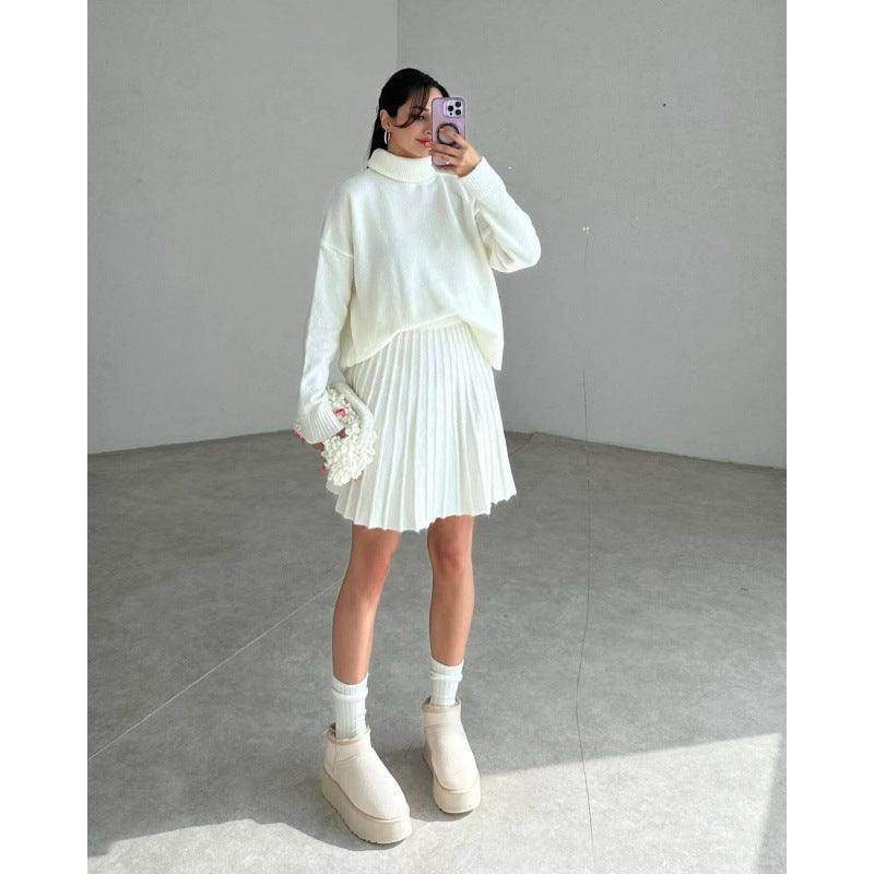 Women's All-matching Sweater Short Skirt Two-piece Suit - Magellan Fashion Shop