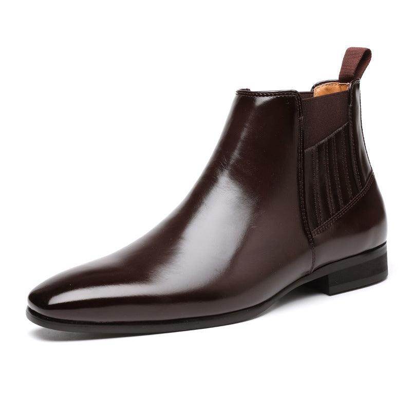 Men's Pointed Toe Simple High-top Martin Boots - Magellan Fashion Shop