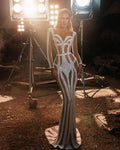 Women's Sprinkled Gold Banquet Dress Package Hip Fishtail Evening Dress - Magellan Fashion Shop