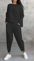 Women's Irregular Suit Long-sleeved Round Neck Top