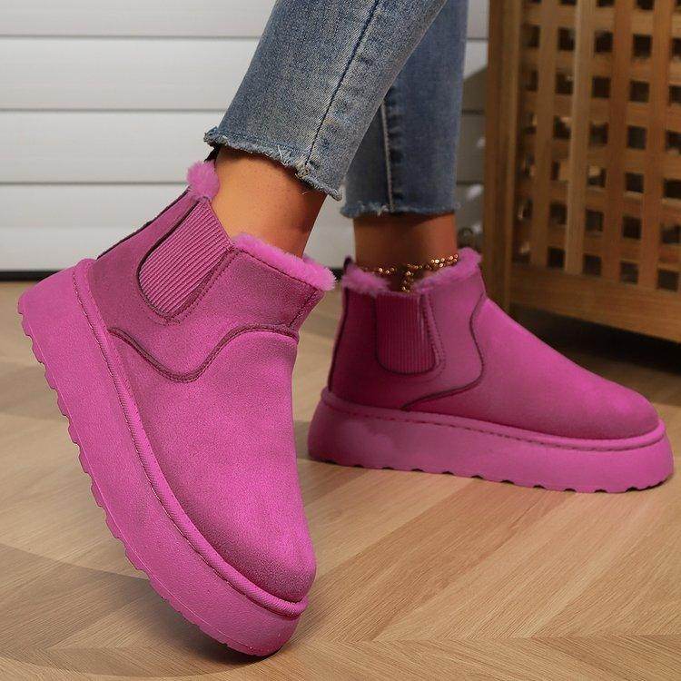 Winter Snow Boots Fashion Flat Thick-soled Cotton Shoes - Magellan Fashion Shop