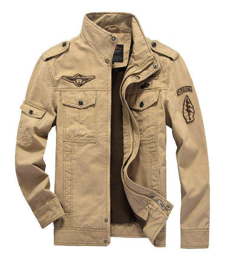 New Washed Men's Flying Stand Collar Men's Clothing Jacket - Magellan Fashion Shop