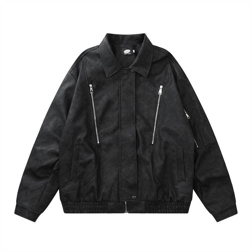 American Retro Clothing Leather Coat - Magellan Fashion Shop
