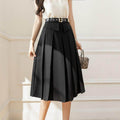 Women Hip-covering Mid-length Pleated Skirt - Magellan Fashion Shop