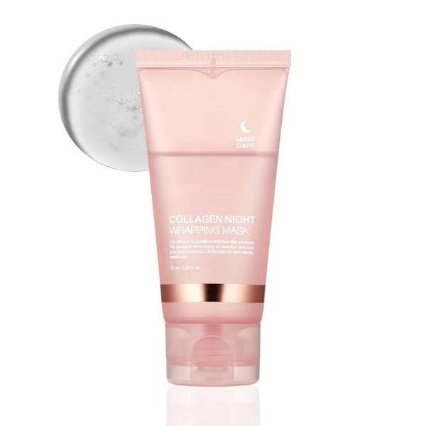 Face Night Mask Collagen Wrapping Mask Natural Ingredients Firming Elasticity & Hydration Anti-wrinkle - Magellan Fashion Shop