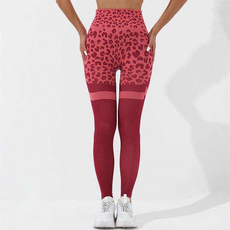 Leopard Print Fitness Pants For Women High Waist Butt Lifting Seamless - Magellan Fashion Shop