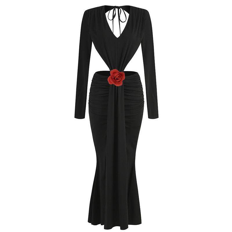 Sexy V-neck Backless Long Dress Long - Magellan Fashion Shop