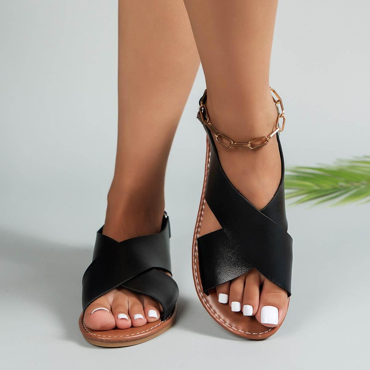 Women's Plus Size Thick Bottom Chunky Heel Wedge Sandals - Magellan Fashion Shop