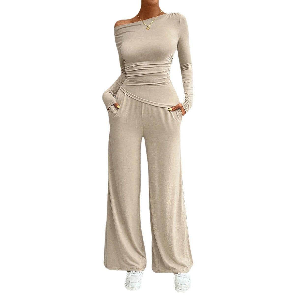 Women's Clothing Fashionable Fitted Long Sleeve Top Suit - Magellan Fashion Shop