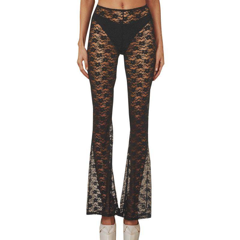 Lace Versatile High Elastic See-through Casual Trousers - Magellan Fashion Shop