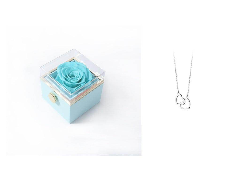 Fashion Acrylic Rotating Rose Jewelry Box - Magellan Fashion Shop