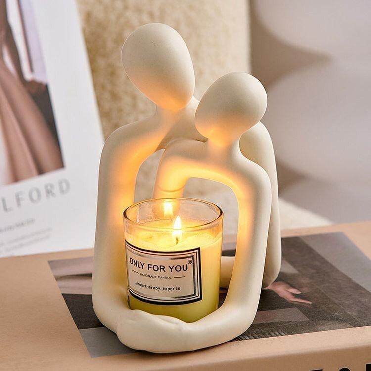 Heartwarming Loving Couple Resin Statue - A Timeless Modern Home Decor Accent For Bookshelves, Office Desks, And Nightstands Valentine's Day Gift - Magellan Fashion Shop