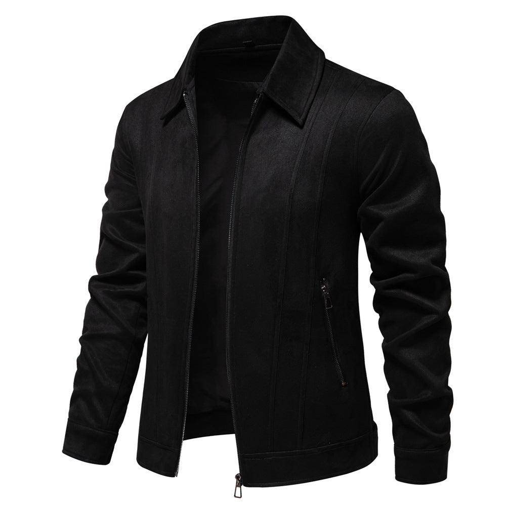 Men's Autumn And Winter Solid Suede Coat Men's - Magellan Fashion Shop