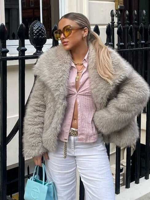 Winter Plush Coat  Warm Thicken Fluffy