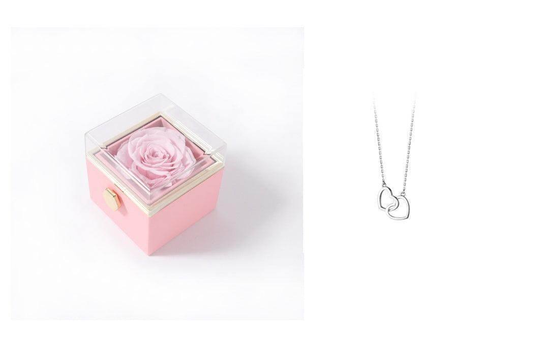 Fashion Acrylic Rotating Rose Jewelry Box - Magellan Fashion Shop