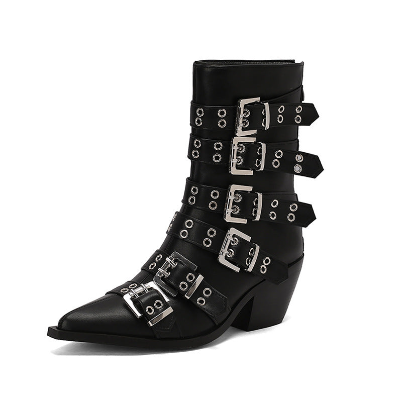 Autumn And Winter Pointed Knight Women's Boots
