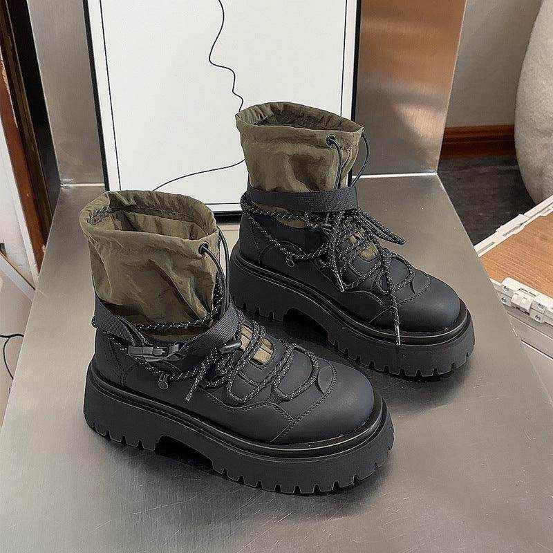 Retro Hiking Handsome Platform Worker Boot Women - Magellan Fashion Shop