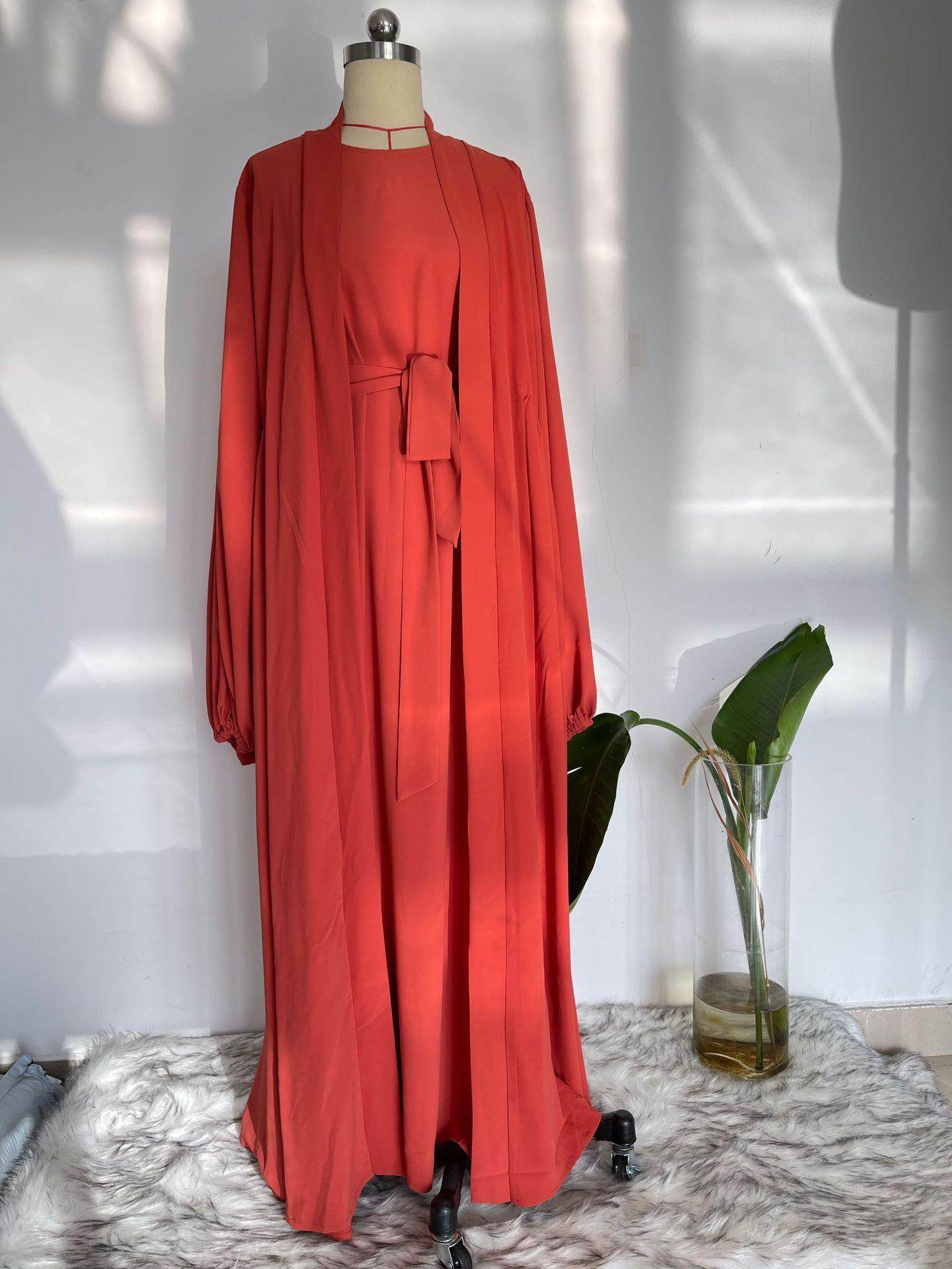Women's Fashion Dress Lace-up Waist-controlled Baggy Coat Long - Magellan Fashion Shop