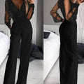 Dusting Powder Stitching High-end Elegant Jumpsuit Women's Clothing - Magellan Fashion Shop