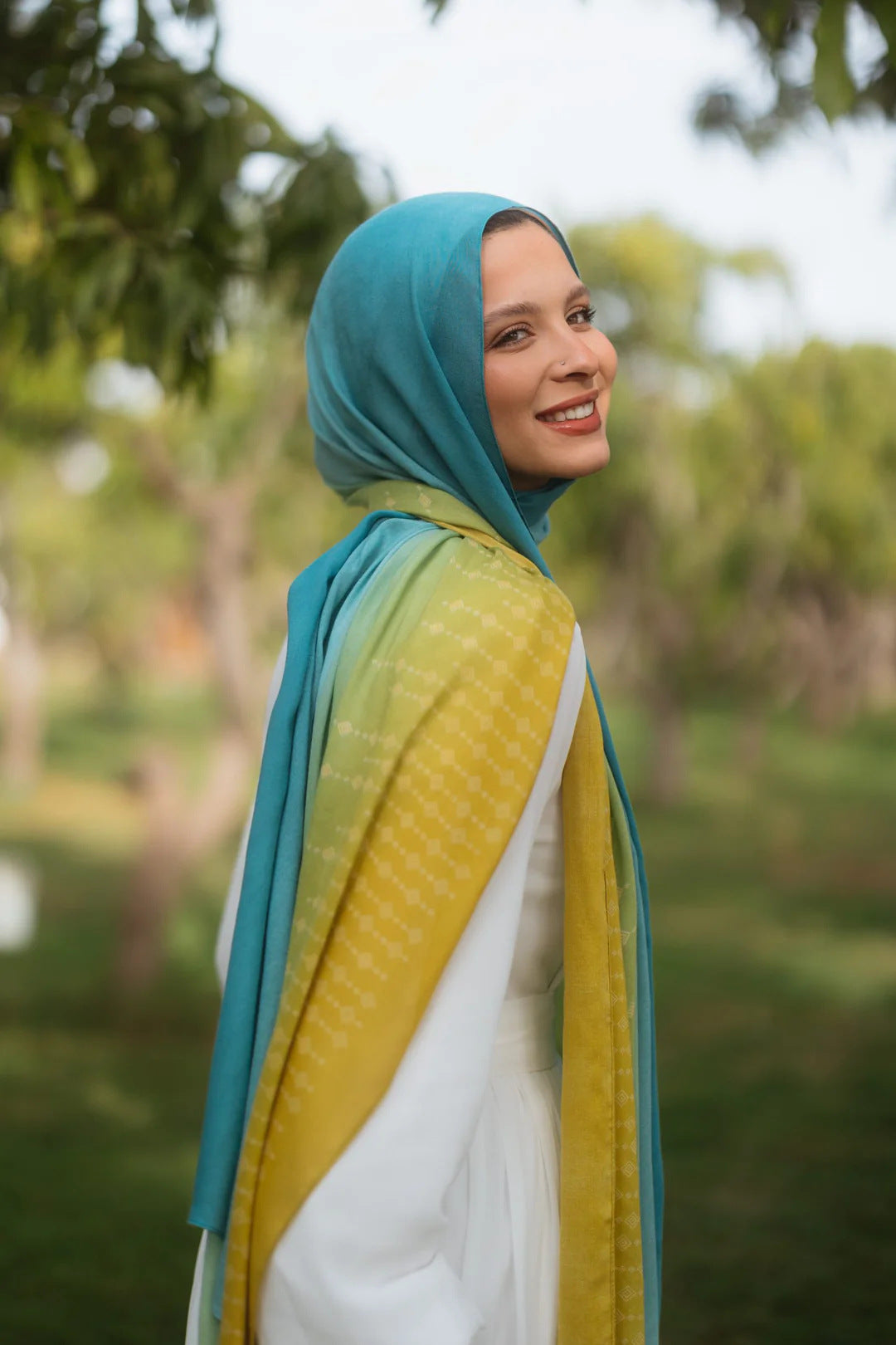 Satin Printed Hijab Printed Shawl Headscarf