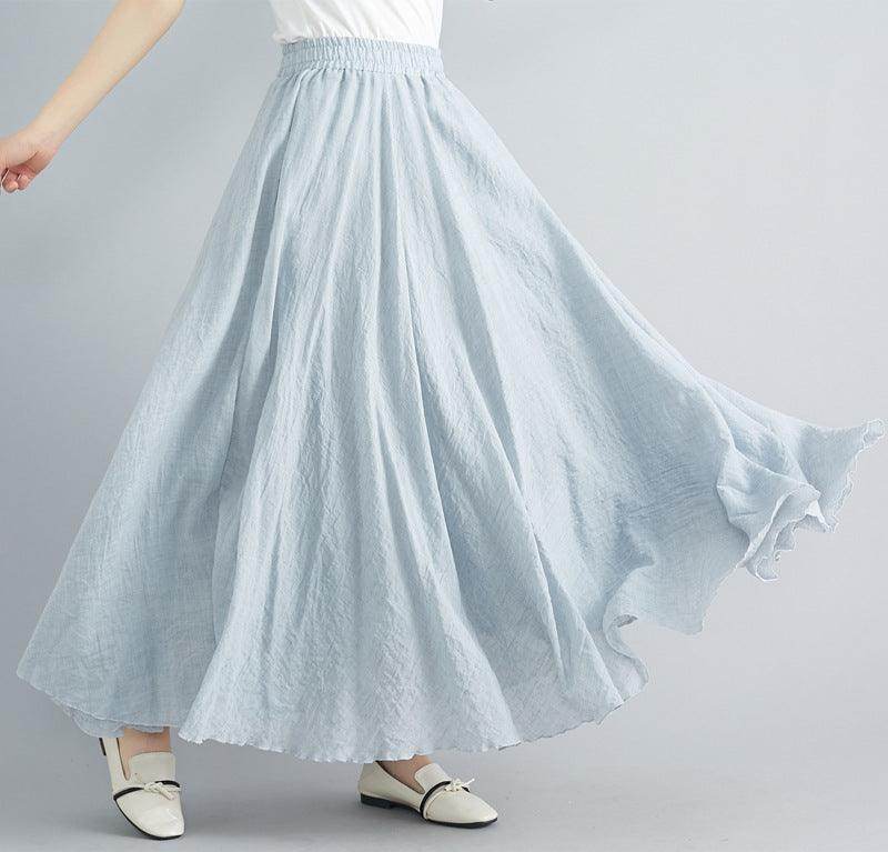 Lady Literature Plus Size Cotton And Linen Skirt - Magellan Fashion Shop
