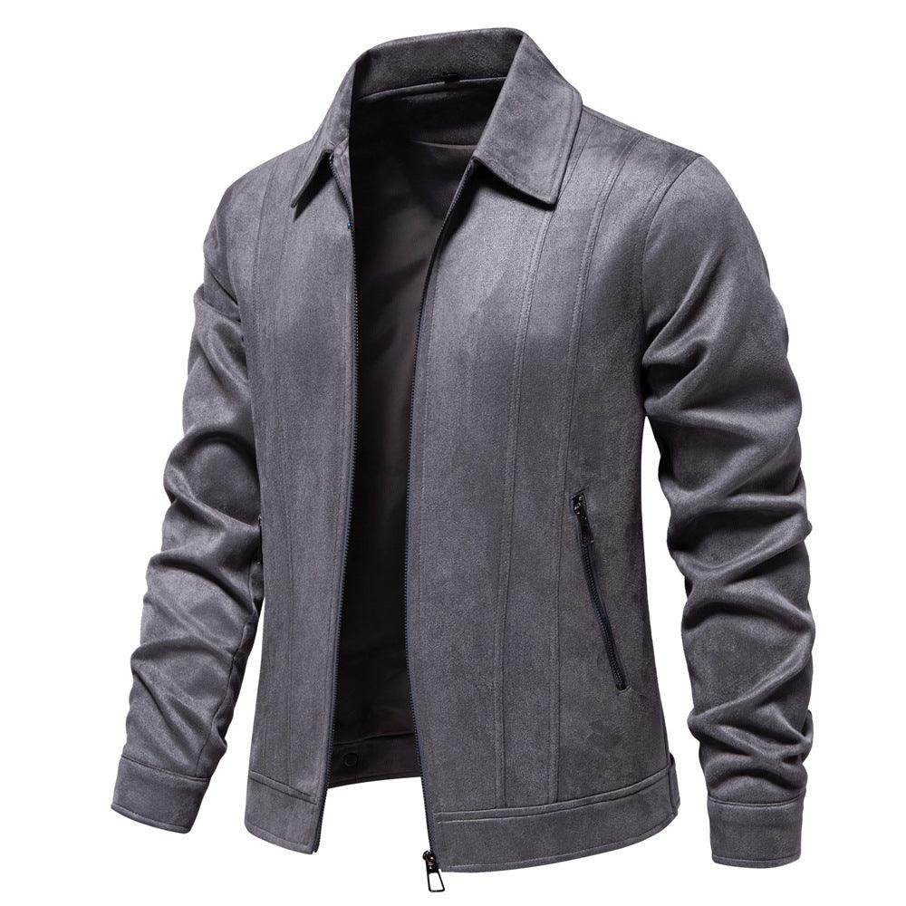 Men's Autumn And Winter Solid Suede Coat Men's - Magellan Fashion Shop