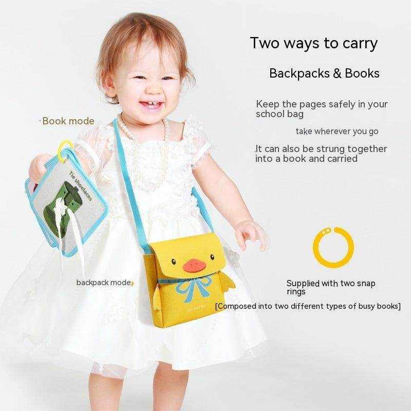Baby Montessori Early Education Schoolbag with interactive educational toys for toddlers