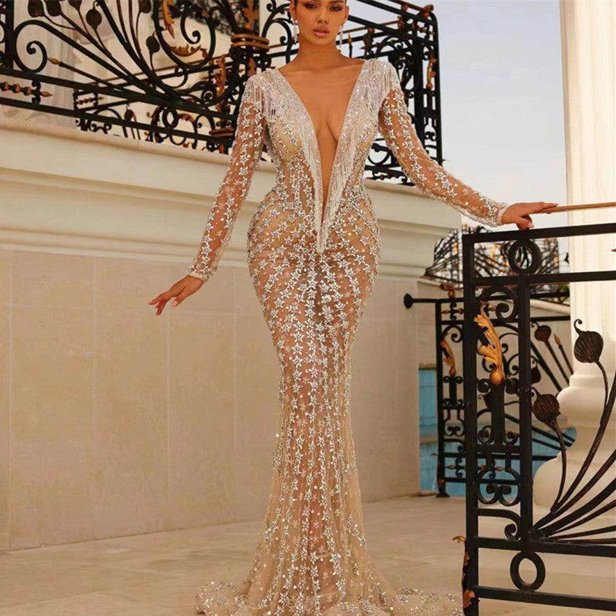 Backless Tight Fishtail Sheath Dress - Magellan Fashion Shop