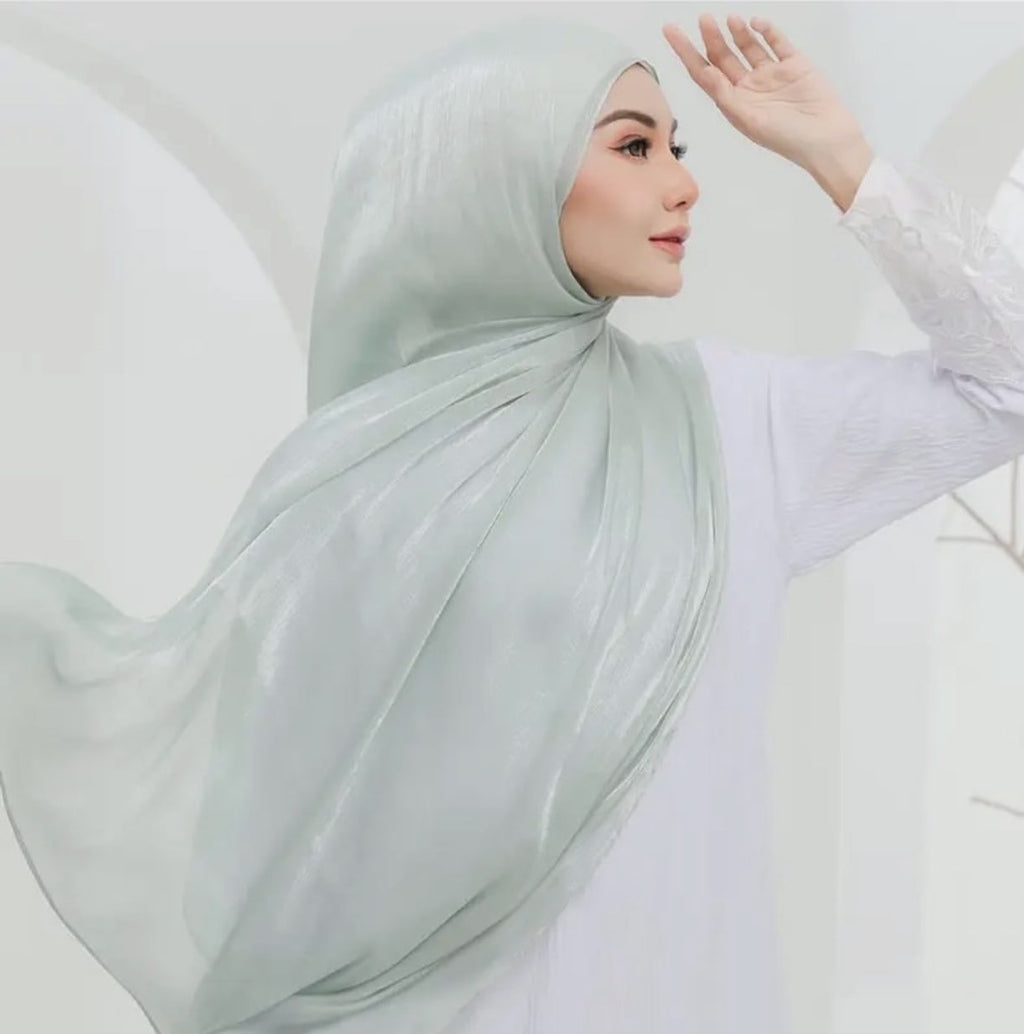 Shiny Satin Scarf Malay Scarf