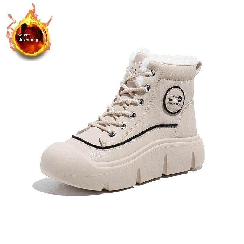 Women's High-top Velvet Warm Cotton Shoes Platform Snow Boots - Magellan Fashion Shop