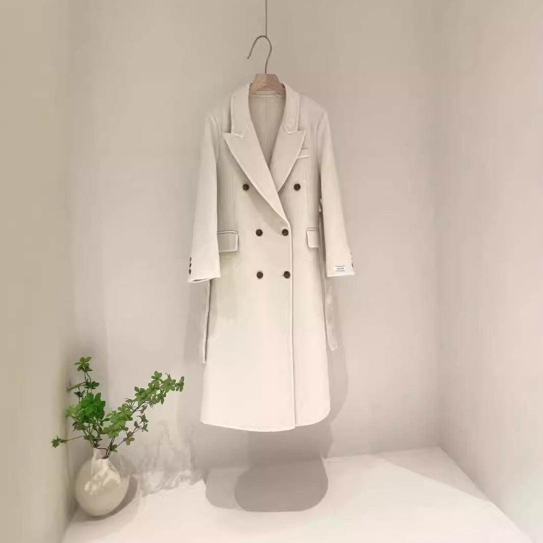 Double-breasted Shoulder Double-sided Wool Overcoat - Magellan Fashion Shop