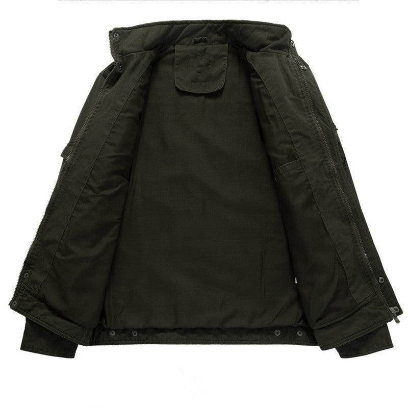 New Washed Men's Flying Stand Collar Men's Clothing Jacket - Magellan Fashion Shop