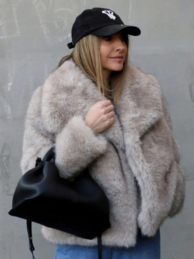 Winter Plush Coat  Warm Thicken Fluffy
