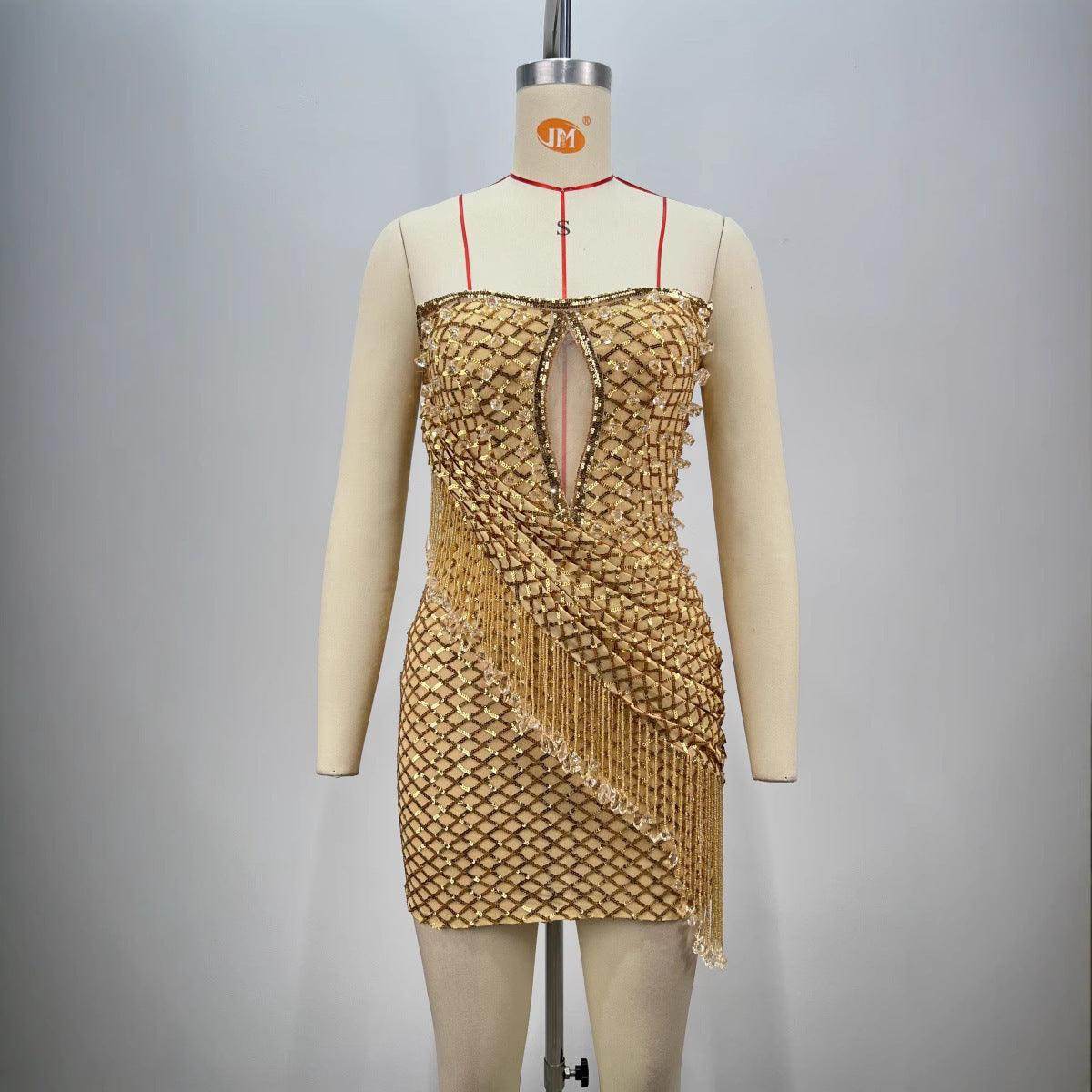 Women's Fashion Personality Tassel Sequins Dress - Magellan Fashion Shop