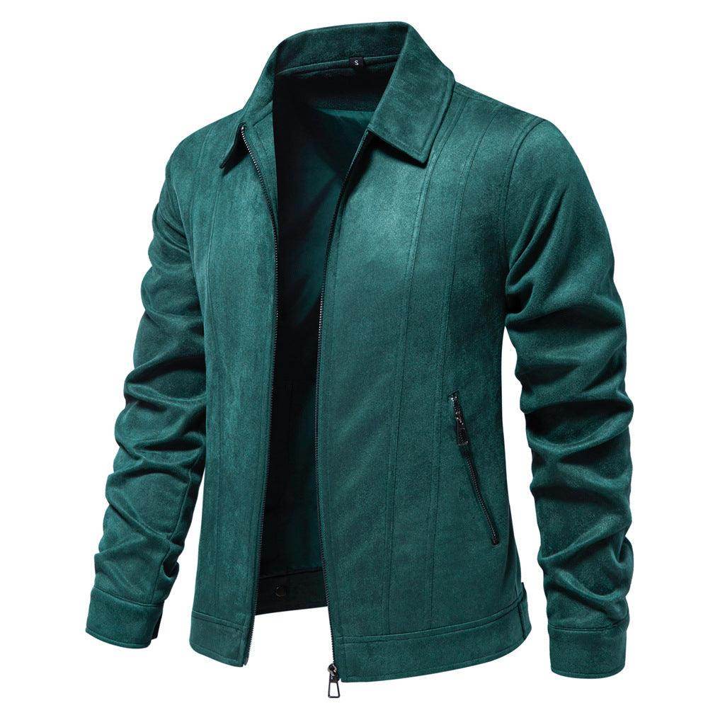 Men's Autumn And Winter Solid Suede Coat Men's - Magellan Fashion Shop