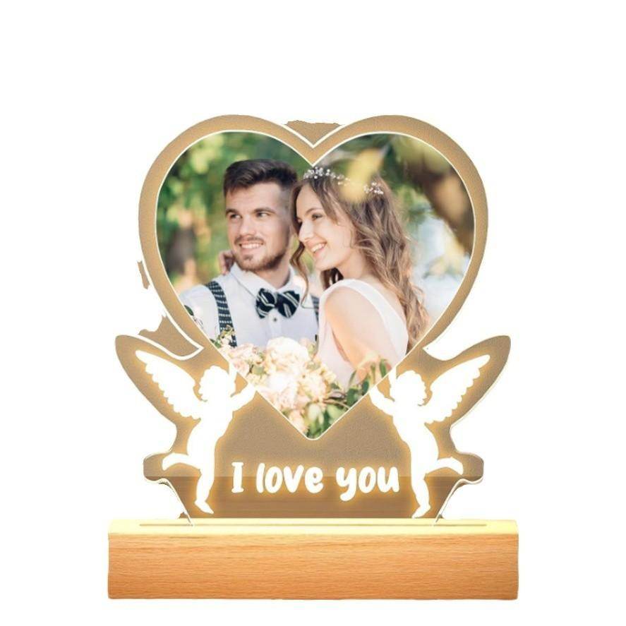 Valentine's Day Night Light Acrylic Color Printing Photo Personalized Ornament - Magellan Fashion Shop