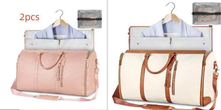 Large Capacity Travel Duffle Bag Women's Handbag Folding Suit Bag Waterproof Clothes Totes - Magellan Fashion Shop