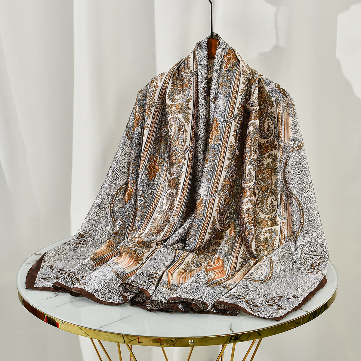 Cashew Printed Ethnic Style Scarf Shawl For Women