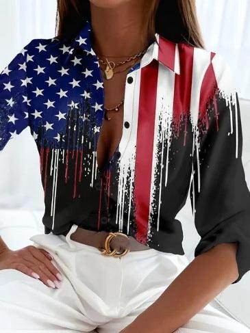Long Sleeve Shirt Printed Women - Magellan Fashion Shop