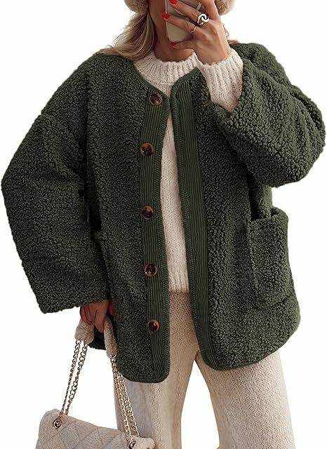 Women's warm winter collarless corduroy jacket in multiple colors and sizes