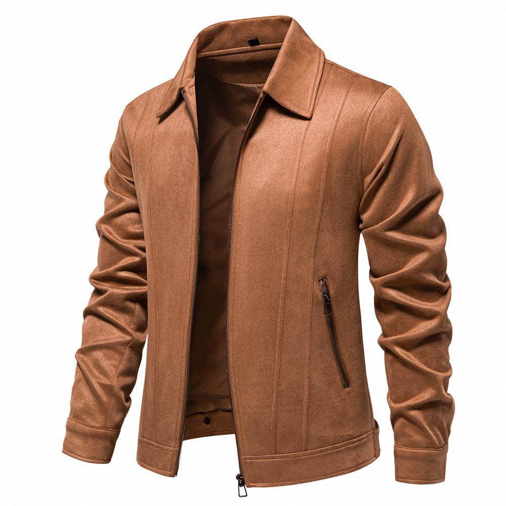 Men's Autumn And Winter Solid Suede Coat Men's - Magellan Fashion Shop