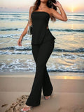 High-Slit And Flare Pants Two-Piece Set - Magellan Fashion Shop