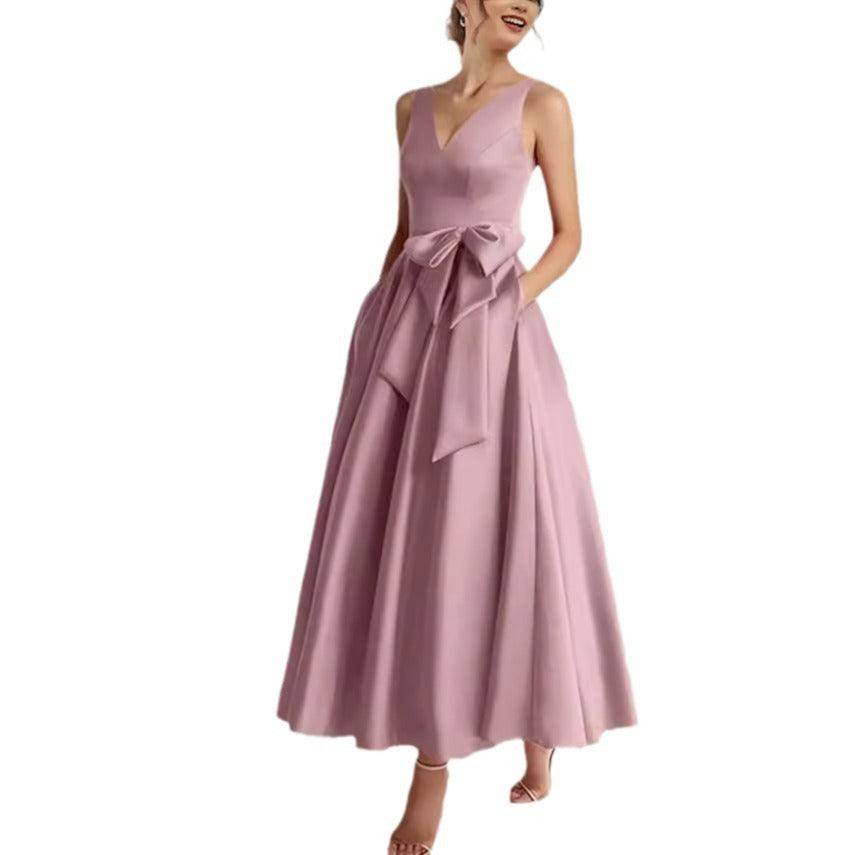 Birthday Party Host V-neck Socialite Daily Wearable Slimming Dress - Magellan Fashion Shop