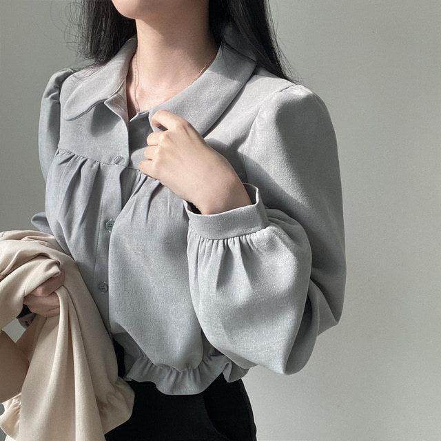 Fashion French Short Puff Sleeve Shirt Women - Magellan Fashion Shop