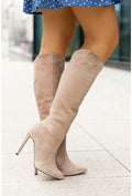 Autumn And Winter Stiletto Pointed High Heel Suede Long
