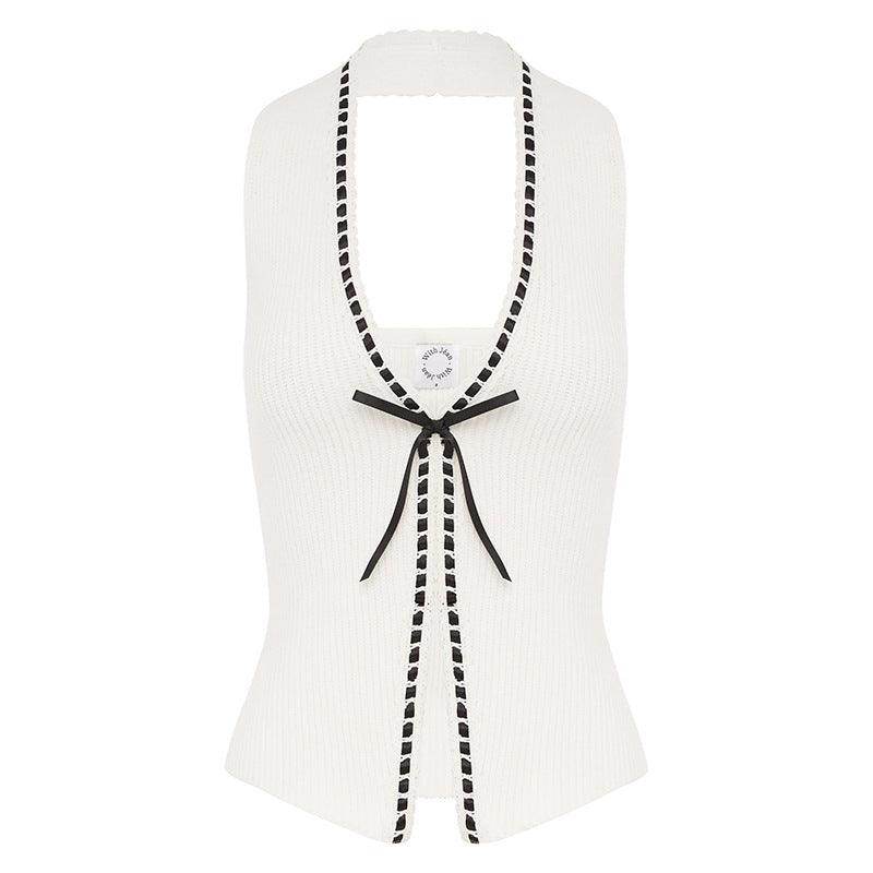 Summer New Fashion Knitted Fabric Lace-up Vest - Magellan Fashion Shop